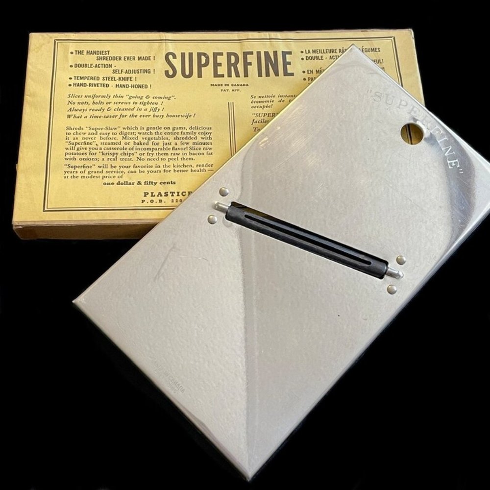 Antique 1910s Superfine Metal Shredder Slicer by Plasticraft Co. Manufacturers